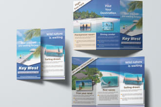 design professional business bifold trifold brochure
