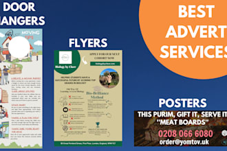 design eyecatching flyer magazine or door hangers