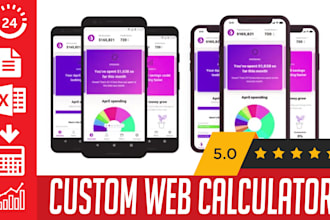create web calculator or convert excel into web
