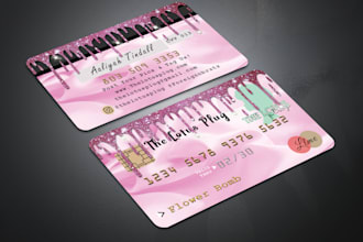 design credit card, credit card styles business card for beauty business