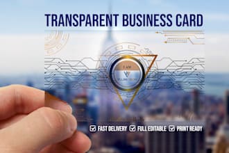 design  professional transparent business card