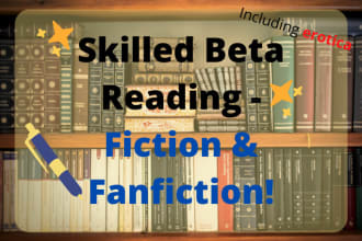 beta read your fiction or fanfiction