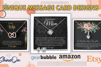 design a unique shineon jewelry message card for you