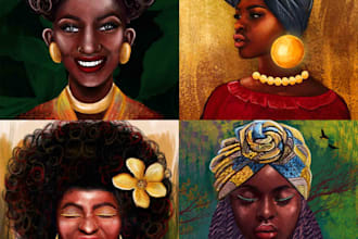 create your portraits in digital art and illustration