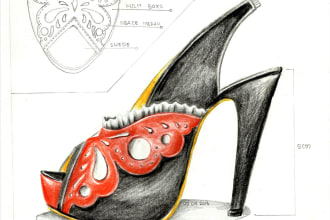 create for you a design of shoes sketches