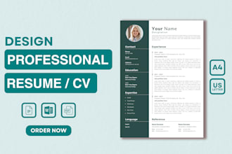 design a modern and professional resume in microsoft word
