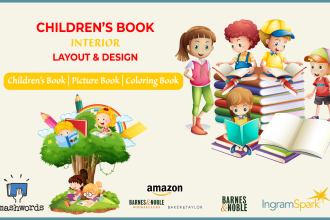 layout childrens book and format for ingram spark, KDP, lulu