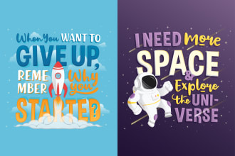 illustrate your quote or text in hand lettering style