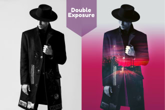 make double exposure images, photo manipulations and effects