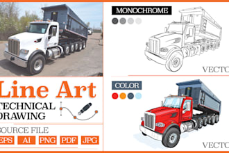 draw vector line art illustration