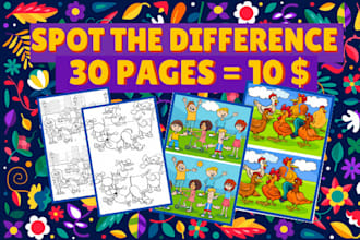 give 30 printable spot the difference activity book kids