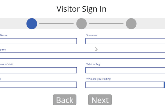create a powerapp visitor arrival check in and out system