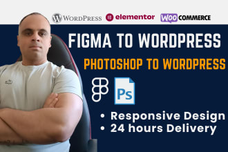 convert figma to wordpress, PSD to wordpress using elementor
