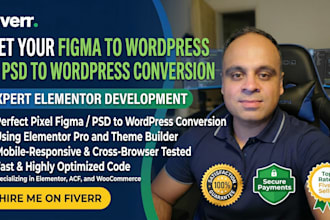 convert figma to wordpress, PSD to wordpress using elementor