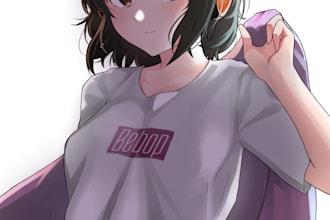 draw beautiful anime art illustration