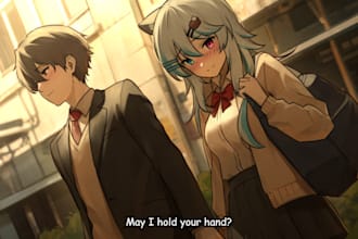 draw beautiful anime art illustration