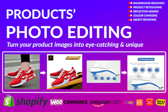 do shopify,amazon,woocommerce,ebay,products photo editing