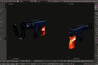 model and Texture a Gun