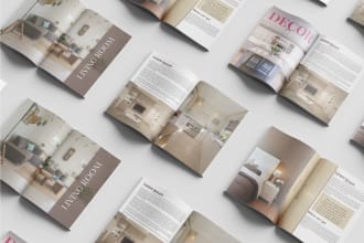 do magazine, catalog, book designing for digital, online or print