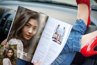 place your face or product on a magazine , news paper