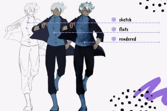 draw concept art for your original character