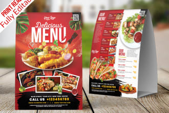 design a unique food flyer, restaurant menu, and more to boost your sale