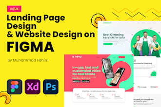 design UI UX figma landing page design or website design