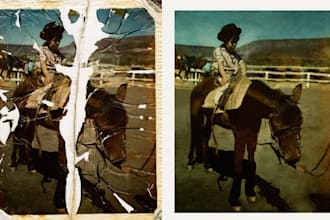 fix picture, repair old damaged photo, and image restoration