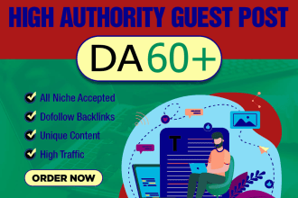 do professional guest post high authority da 60 plus