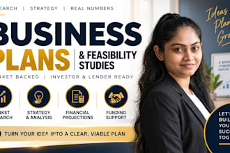 write market backed business plans and feasibility studies