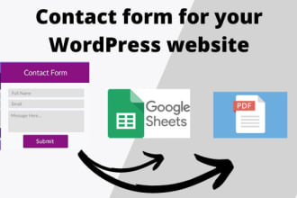 create a contact form integrate it with google sheets or convert to PDF