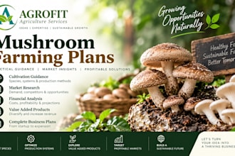 create a commercial mushroom farming and business plan