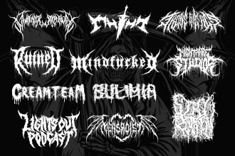 draw black, slam, or death metal logo for your band