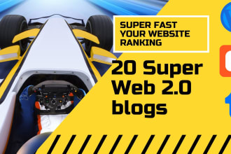 create manually 20 fully optimized web 2 0 blogs backlinks