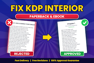 expert ebook and paperback fixing and formatting services