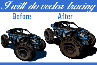 do manual vector tracing, vectorize image, redraw logo