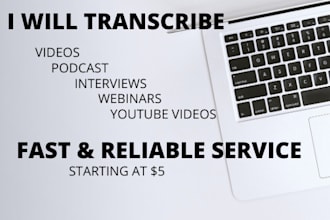 accurately transcribe your videos or podcast in 24 hours
