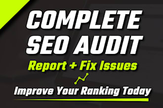 do SEO optimize and fix website audit for google ranking
