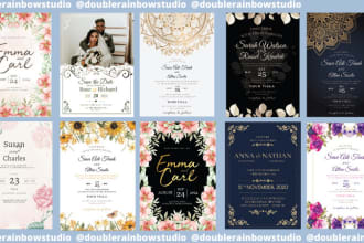create an amazing wedding party card invitation