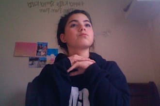 sing a song in a funny in a crazy effect