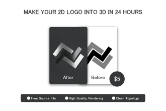 transform your logo into 3d in blender