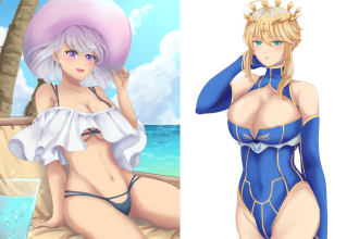 draw illustration in my anime manga style sfw and nsfw