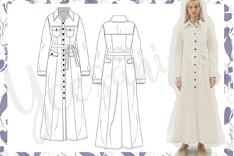 do technical fashion illustrations, technical flats, cads