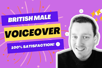 record a male voice over british english