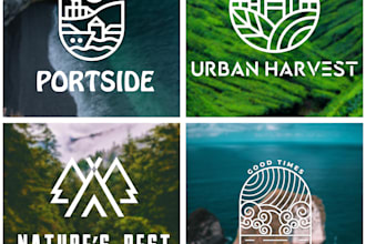 do unique modern custom business logo design