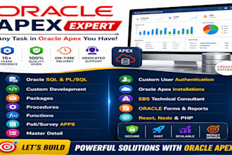 do any task in oracle apex, you have