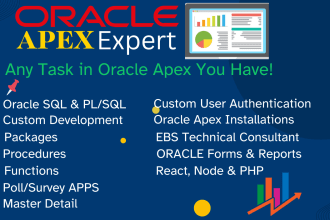 do any task in oracle apex, you have