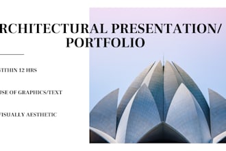 create unique architectural presentation and portfolio