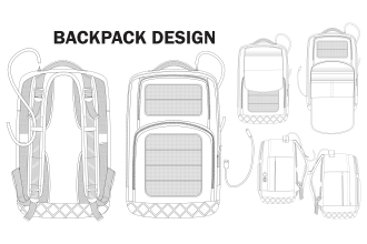 create backpack, duffle bag, handbag fashion design