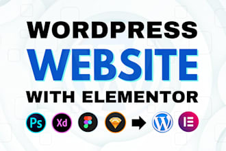 convert figma to wordpress, xd to wordpress, html to wordpress with elementor